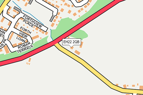 EH22 2QB map - OS OpenMap – Local (Ordnance Survey)