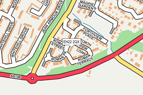 EH22 2QX map - OS OpenMap – Local (Ordnance Survey)