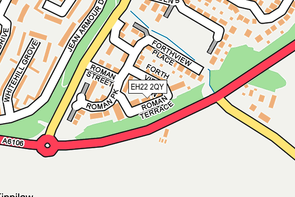 EH22 2QY map - OS OpenMap – Local (Ordnance Survey)