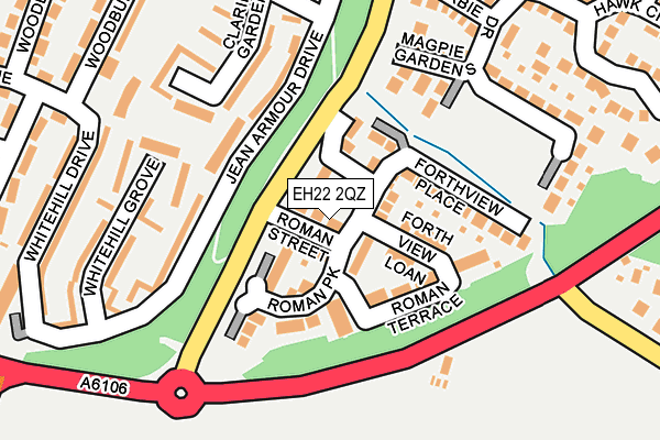 EH22 2QZ map - OS OpenMap – Local (Ordnance Survey)