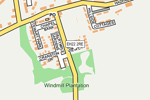 EH22 2RE map - OS OpenMap – Local (Ordnance Survey)