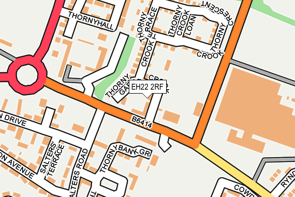 EH22 2RF map - OS OpenMap – Local (Ordnance Survey)