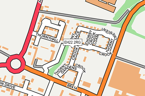 EH22 2RG map - OS OpenMap – Local (Ordnance Survey)