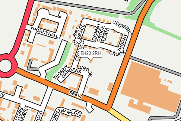 EH22 2RH map - OS OpenMap – Local (Ordnance Survey)