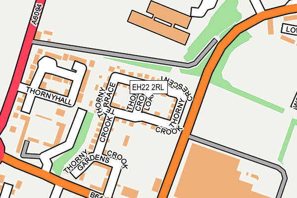 EH22 2RL map - OS OpenMap – Local (Ordnance Survey)