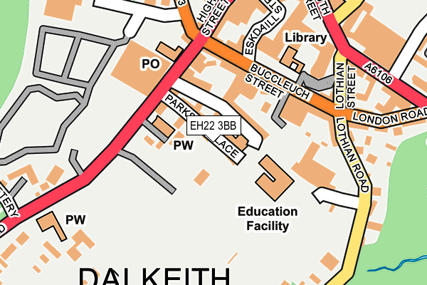 EH22 3BB map - OS OpenMap – Local (Ordnance Survey)