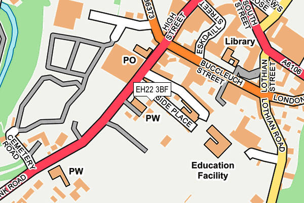 EH22 3BF map - OS OpenMap – Local (Ordnance Survey)