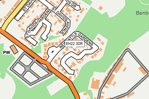 EH22 3DR map - OS OpenMap – Local (Ordnance Survey)