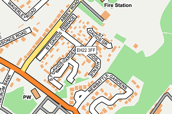 EH22 3FF map - OS OpenMap – Local (Ordnance Survey)