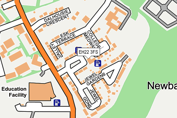 EH22 3FS map - OS OpenMap – Local (Ordnance Survey)
