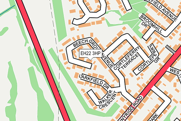 EH22 3HP map - OS OpenMap – Local (Ordnance Survey)