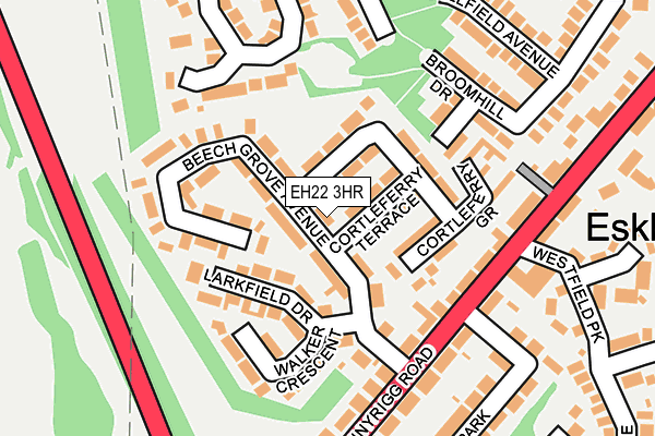 EH22 3HR map - OS OpenMap – Local (Ordnance Survey)