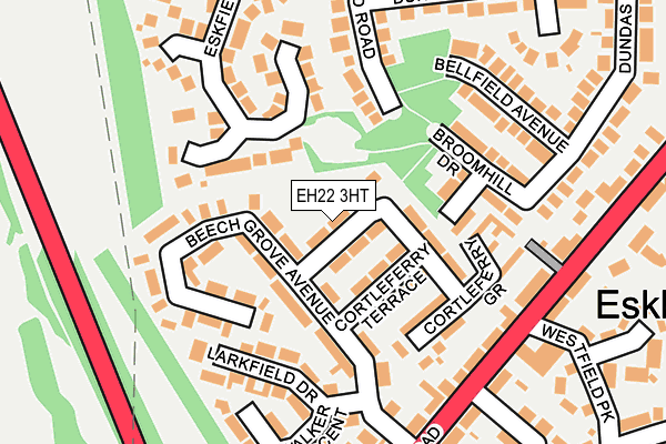 EH22 3HT map - OS OpenMap – Local (Ordnance Survey)