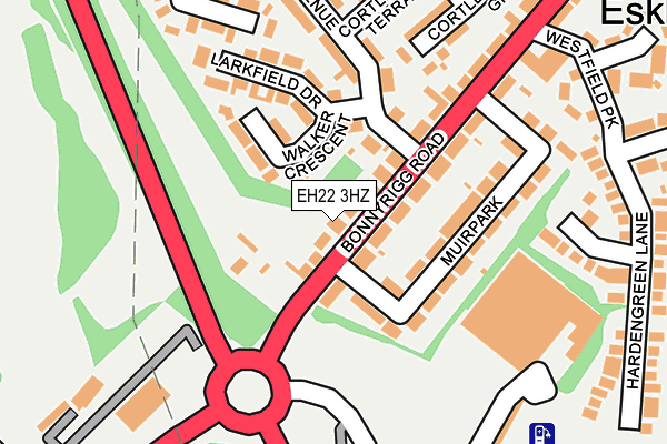 EH22 3HZ map - OS OpenMap – Local (Ordnance Survey)