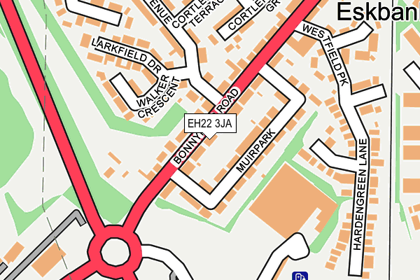 EH22 3JA map - OS OpenMap – Local (Ordnance Survey)