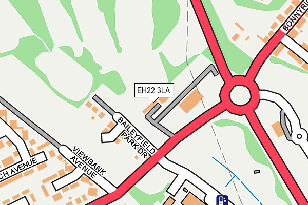 EH22 3LA map - OS OpenMap – Local (Ordnance Survey)