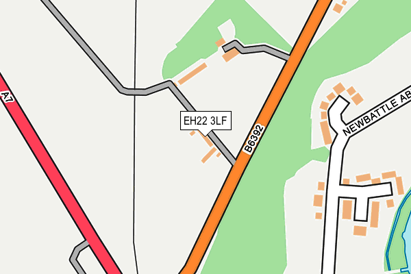 EH22 3LF map - OS OpenMap – Local (Ordnance Survey)