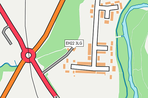 EH22 3LG map - OS OpenMap – Local (Ordnance Survey)