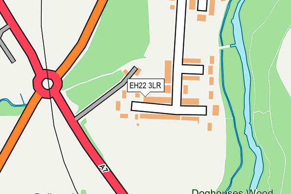 EH22 3LR map - OS OpenMap – Local (Ordnance Survey)