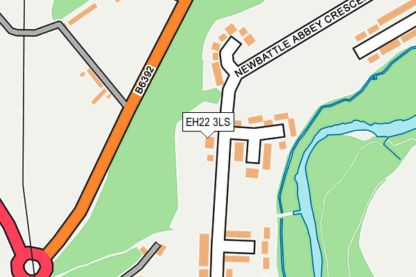 EH22 3LS map - OS OpenMap – Local (Ordnance Survey)