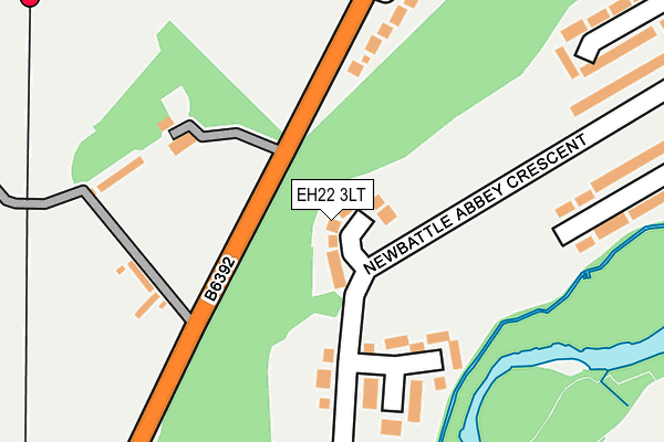 EH22 3LT map - OS OpenMap – Local (Ordnance Survey)