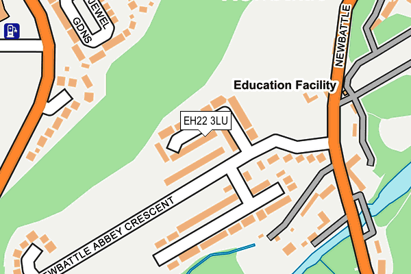 EH22 3LU map - OS OpenMap – Local (Ordnance Survey)
