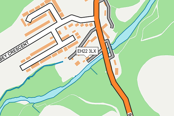 EH22 3LX map - OS OpenMap – Local (Ordnance Survey)