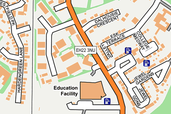EH22 3NU map - OS OpenMap – Local (Ordnance Survey)