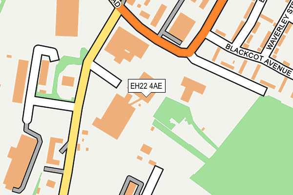 EH22 4AE map - OS OpenMap – Local (Ordnance Survey)