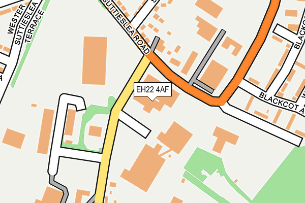 EH22 4AF map - OS OpenMap – Local (Ordnance Survey)