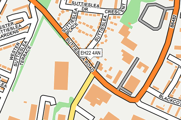 EH22 4AN map - OS OpenMap – Local (Ordnance Survey)