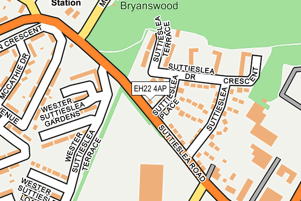 EH22 4AP map - OS OpenMap – Local (Ordnance Survey)