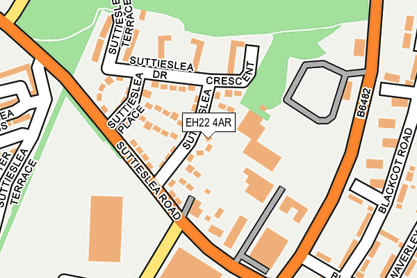 EH22 4AR map - OS OpenMap – Local (Ordnance Survey)