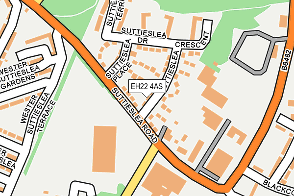 EH22 4AS map - OS OpenMap – Local (Ordnance Survey)