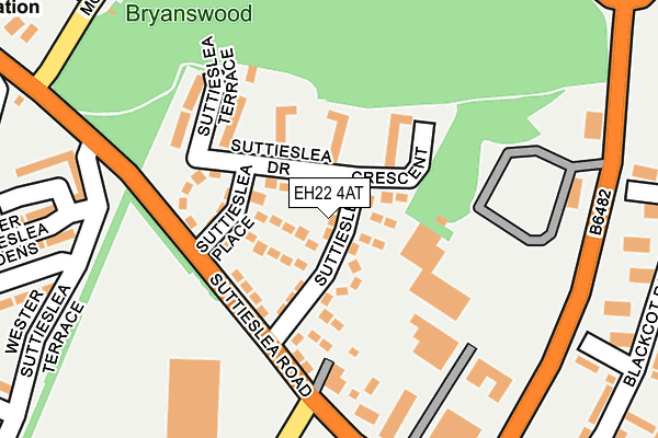 EH22 4AT map - OS OpenMap – Local (Ordnance Survey)