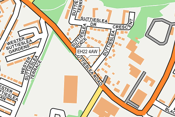 EH22 4AW map - OS OpenMap – Local (Ordnance Survey)