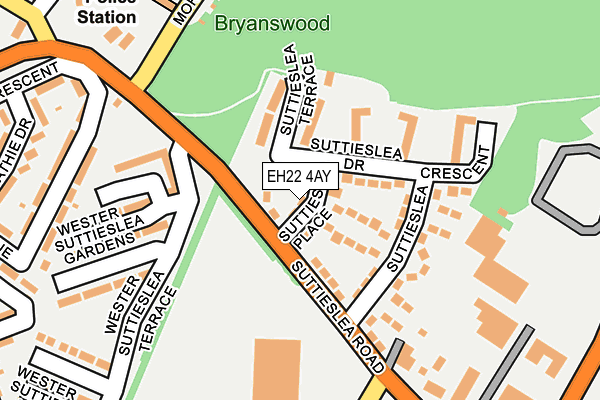 EH22 4AY map - OS OpenMap – Local (Ordnance Survey)