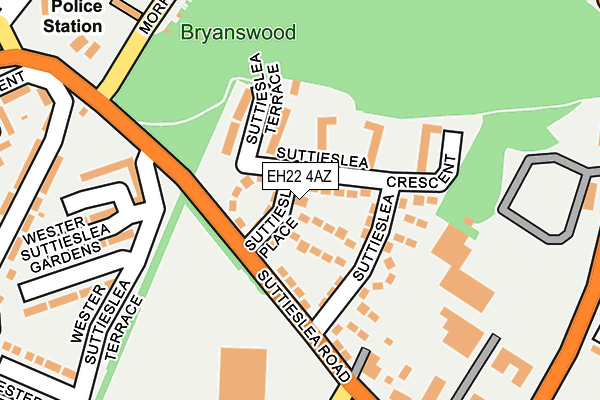 EH22 4AZ map - OS OpenMap – Local (Ordnance Survey)