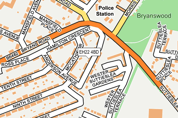 EH22 4BD map - OS OpenMap – Local (Ordnance Survey)