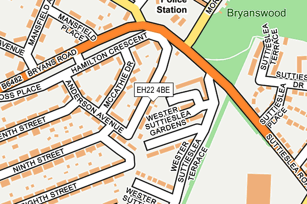 EH22 4BE map - OS OpenMap – Local (Ordnance Survey)