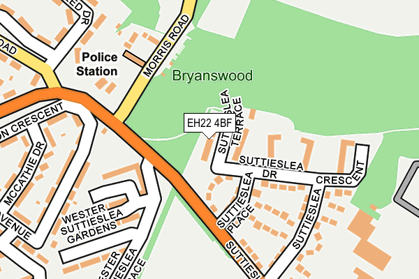 EH22 4BF map - OS OpenMap – Local (Ordnance Survey)