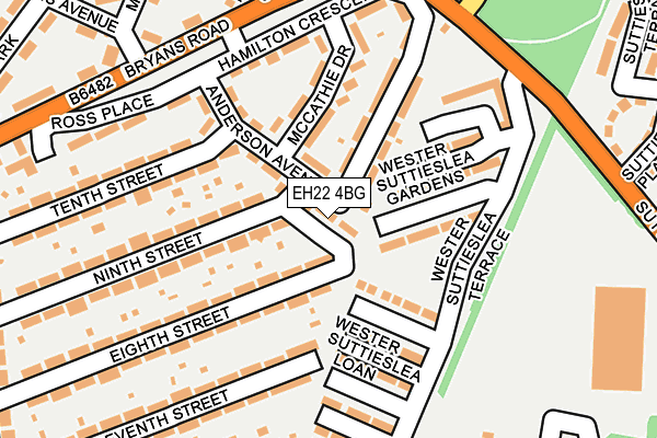 EH22 4BG map - OS OpenMap – Local (Ordnance Survey)