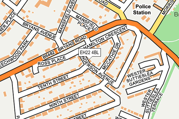 EH22 4BL map - OS OpenMap – Local (Ordnance Survey)