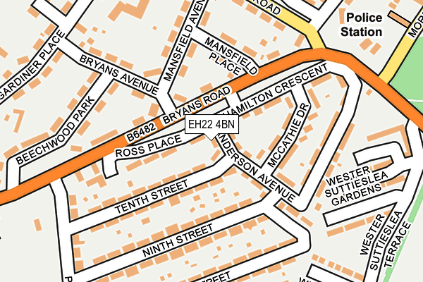 EH22 4BN map - OS OpenMap – Local (Ordnance Survey)