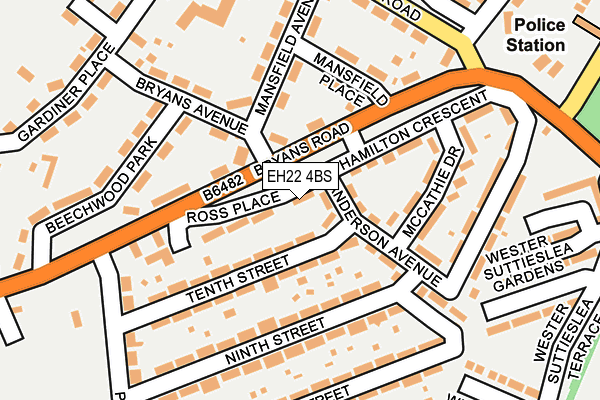 EH22 4BS map - OS OpenMap – Local (Ordnance Survey)