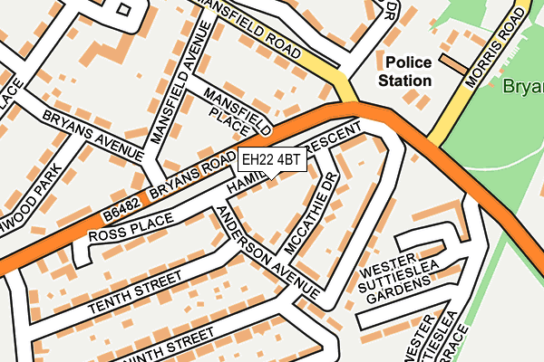 EH22 4BT map - OS OpenMap – Local (Ordnance Survey)