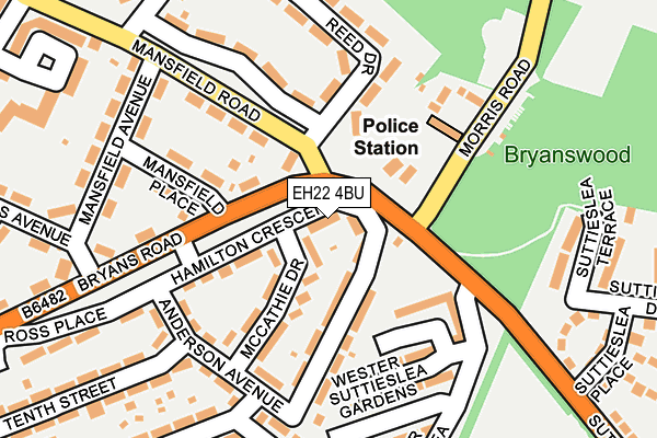 EH22 4BU map - OS OpenMap – Local (Ordnance Survey)