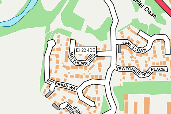 EH22 4DE map - OS OpenMap – Local (Ordnance Survey)