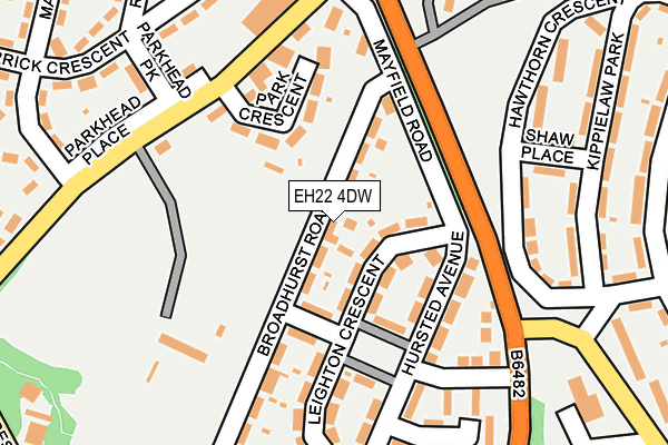 EH22 4DW map - OS OpenMap – Local (Ordnance Survey)