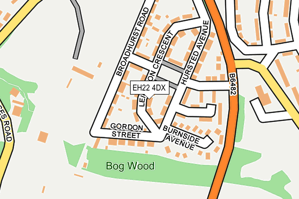 EH22 4DX map - OS OpenMap – Local (Ordnance Survey)